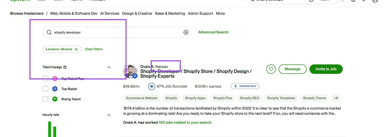 Upwork talent search is broken. What to do?